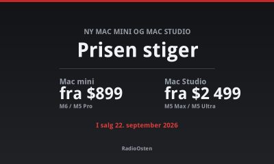 Grafikk: ny Mac mini og Mac Studio, priser